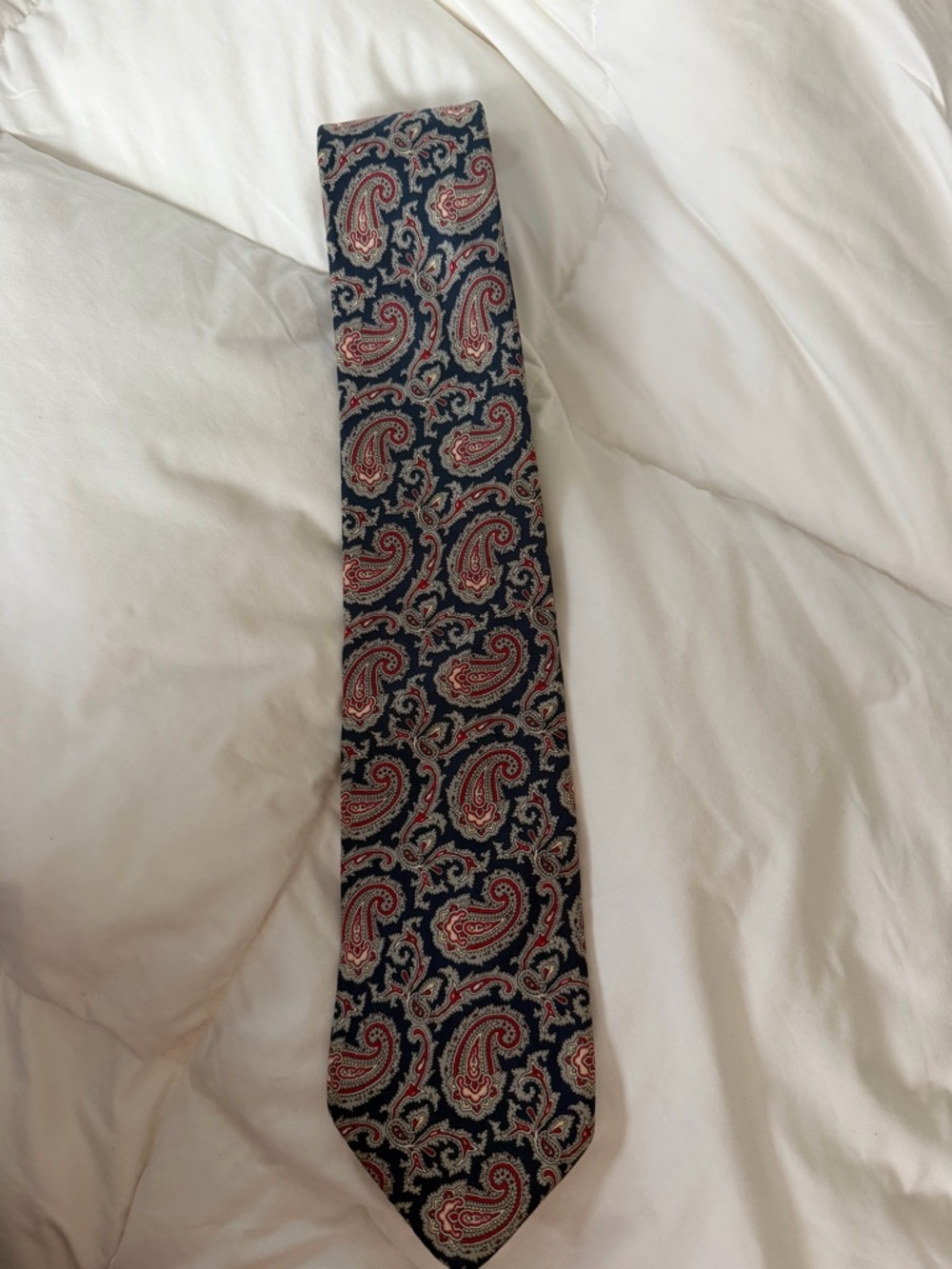 Givenchy Navy Paisley Men's Tie - Red & Navy